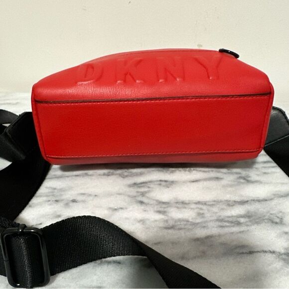 DKNY Red Belt Bag with Black Strap - Picture 7 of 15